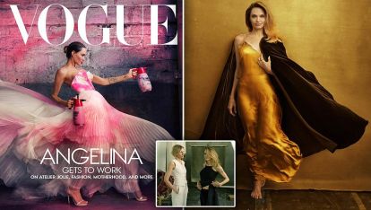 Angelina Jolie dünyaca ünlü moda dergisi Vogue'a kapak yıldızı oldu!