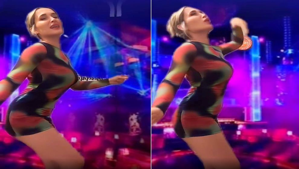 Pavyon dansı akımı büyüyor! Survivor Sema Aydemir, Dilber elbisesi giyip pavyon dansı yaptı!