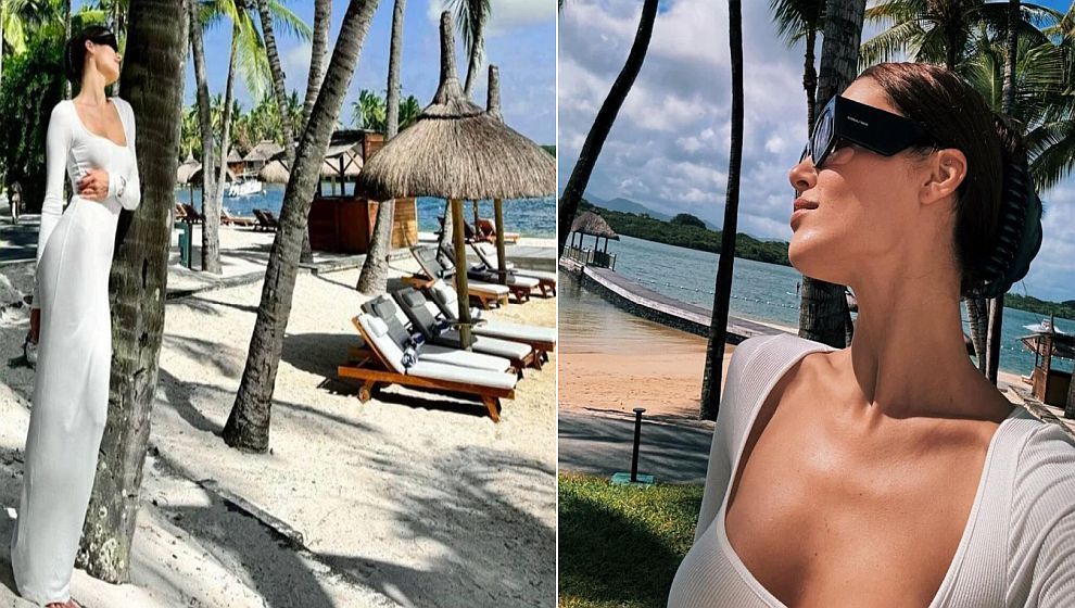 Hande Erçel şimdi de Mauritius tatilinde! Beyaz elbisesiyle göz kamaştırdı...