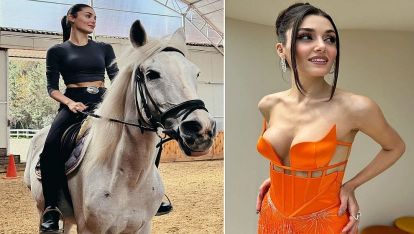 Hande Erçel ata bindiği anları sosyal medyada paylaştı yorumlar peş peşe geldi..!