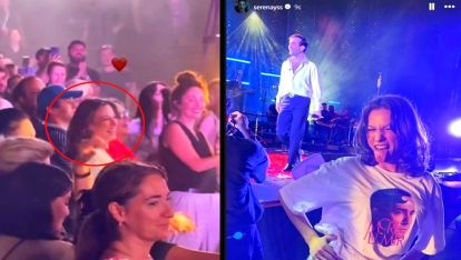 Serenay Sarıkaya, sevgilisi Mert Demir'in Harbiye konserinde kendinden geçti...