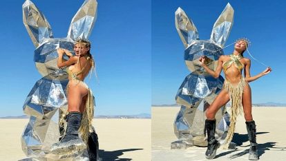 Cesur tarzına yorum yağdı! Tescilli güzel Şevval Şahin'in 'Burning Man' tarzı sosyal medyayı salladı!